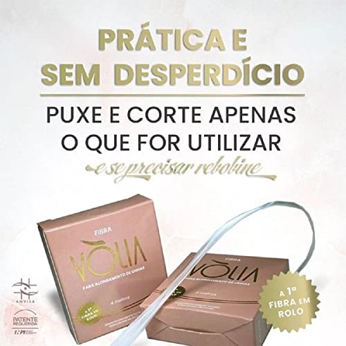 Gel Volia Classic Nude e Fibra de vidro rolo Kit Volia