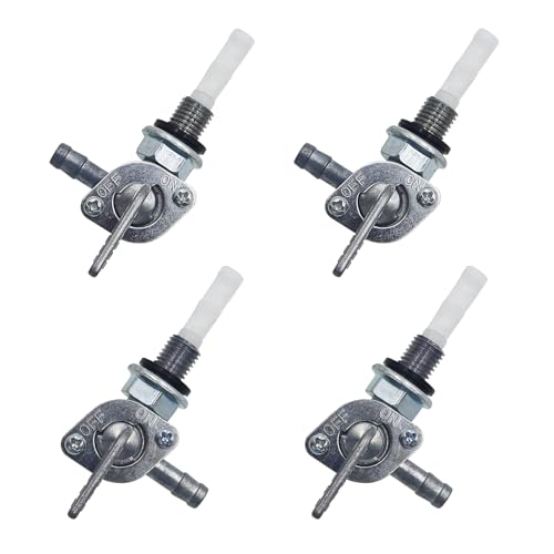 MIPIACE 4 Stück Benzinhahn Schalter Gas Kraftstoffhahn M10 Benzinhahn Universal Stromerzeuger Schalter Ventilpumpe Petcock Gastank Kraftstoff Die Schalter für Motorräder Karts Offroad Kraftstofftank