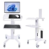 ◉【Matériaux de qualité supérieure】Ce chariot informatique mobile est fabriqué en alliage d'aluminium, un matériau antirouille et résistant à l'usure, garantissant une longue durée de vie. Son épaisseur, sa structure stable et ses vis de fixation robustes lui permettent de supporter des charges importantes, vous permettant ainsi de poser votre ordinateur ou du matériel dentaire en toute sécurité.