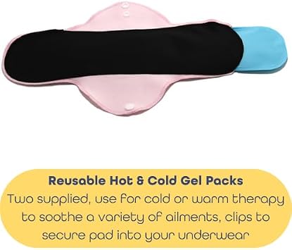 First Days Maternity Hot and Cold Gel Packs Reusable - Ideal for Postpartum, Post-Birth Recovery, Episiotomy Relief, Haemorrhoids, and More - Freezer and Microwave-Safe (Pack of 2)
