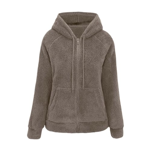 Chaqueta de forro polar para mujer, chaqueta de invierno forrada cálida, chaqueta térmica de invierno, chaqueta de forro polar de peluche, chaqueta de forro polar, chaqueta de felpa monocolor