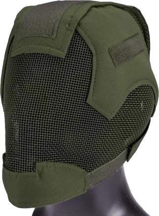 Evike Airsoft - Matrix Striker Headpro Full Face Carbon Steel Mesh Face Pro (Color: OD Green)