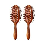 Babyhaarbürste aus natürlichem Holz mit Luftdruck, Zahnpflege-Werkzeug zum Bürsten und Beruhigen...