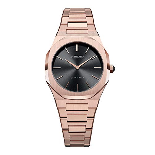 Montre D1 Milano UTBL06 en acier inoxydable noir la haute précision