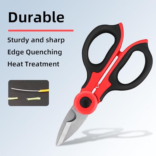 2 x Professional Electrician's Scissors, Carbon Steel Scissors, Household Scissors - Image 4