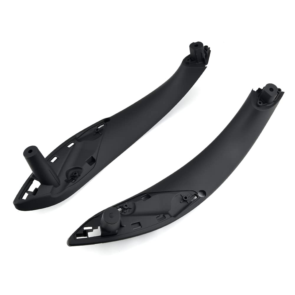 2 poignées de porte intérieure ABS gauche et droite, panneau d'accoudoir, compatible avec B-MW 3 Series F30 316d 318d 320d F31 320i 325d 328dx-Avant-Noir