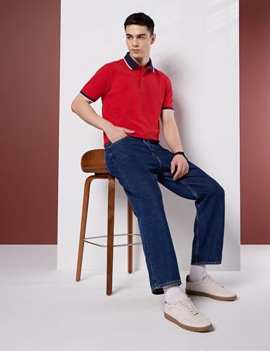 Image of Symbol Premium Men's 100% Cotton Solid Polo T-Shirt - Regular Fit | Pique Knit