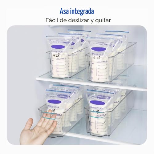 Miniatura 5 de Xentou - Juego De 4 Bolsas De Conservación Para Leche Materna - Organizadores De Lactancia Materna Transparentes Para Nevera Y Congelador - Almacenamiento De Ollas Y Biberones Para Bebés, Sin Bpa