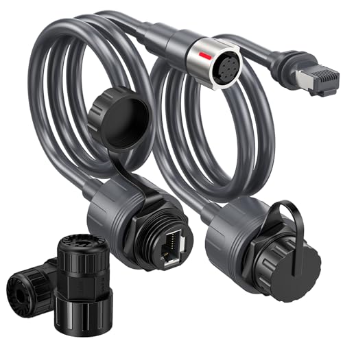 Adaptateur Ethernet Starlink Gen 3 haut débit avec câble 30 cm et coupleur RJ45 étanche