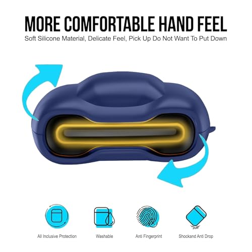 Image of Soft Silicone Case Cover Compatible for GoBoult Audio UFO | GoBoult Astra | GoBoult Mustang Torq (Blue,Lanyard)