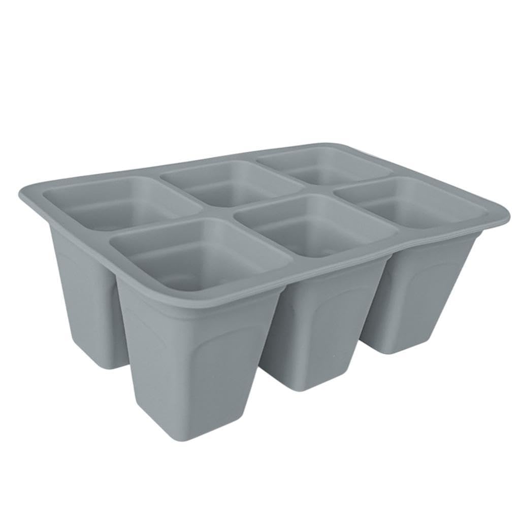 LOOM TREE® 11 Pieces Seed Starter Trays Silicone for Hydroponic Vegetables Fruit Indoor Gray-image-11