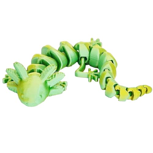 Animales 3D de 19 cm, para juguetes axolotl, figuras 3D, impresos en 3D para juguetes axolotl, regalo de 19 cm para los amantes del axolotl, juguete fidget impreso en 3D, animales impresos en 3D (oro