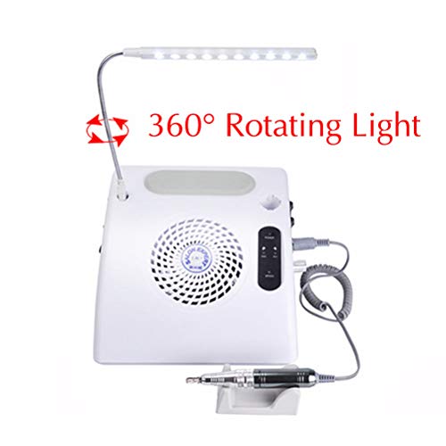 Yeah-hhi Staubabsaugung Maniküre Maschine Einzelne Ventilatoren Mit Licht Und Polieren Pen High Power Professionelle… – Bild 7