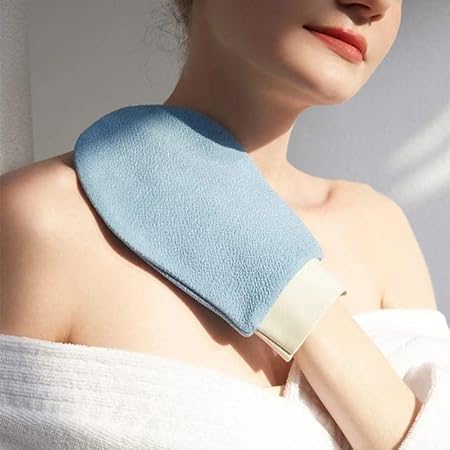 CrazyMart Gloves for Body Deep Cleansing and Scrubbing Skincare at Home Shower or Bath for Gentle Skin| Bath Gloves made Quality | Sustainable, Unisex | Easy to Use (Extra Large, 100, gram)-image-34