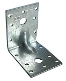 50 Stück FMG Winkelverbinder 70 x 70 x 55 mm mit Steg | Materialstärke 2,5 mm | Lochdurchmesser 11 und 5 mm | deutscher Stahl S 280GD verzinkt |
