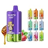 【100000回】電子タバコ 使い捨て ベイプ WASPE remit vape 100000回吸引 1本で4つの味を切替え可能 禁煙パイポ 爆煙 本体 水蒸気タバコ シーシャ 持ち運び 650mAh Type-C充電可能 ニコチン タール無し (グレープアイス | ストロベリーキウイ | ストロベリーラズベリーチェリー | ブラックナイト)