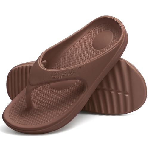Image of shevalues Orthopedic Sandals for Women Arch Support Recovery Flip Flops Pillow Soft Summer Beach Shoes