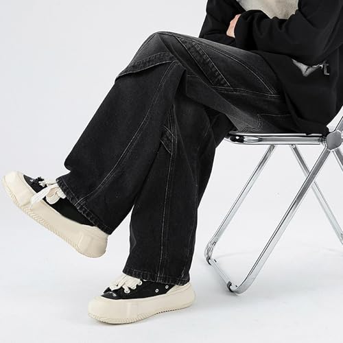 Men's Loose Fit Wide Leg Jeans Casual Baggy Hip Hop Jeans for Men Fashion Vintage Denim Pants Streetwear4