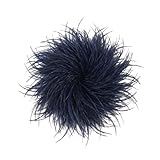 Baesics Broche de plumas para mujer, 2 en 1, hecho a mano, plumas, estilo vintage, accesorio para boda, fiesta, carnaval, tocado para el pelo, para blazer, vestido, chaqueta, diseño de flores boho, SF