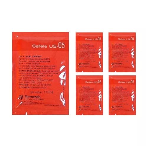 Hugbert Trockenhefe Bierhefe Safale US-05 von Fermentis Gärhefe Hefe Bier brauen - 5 Stück