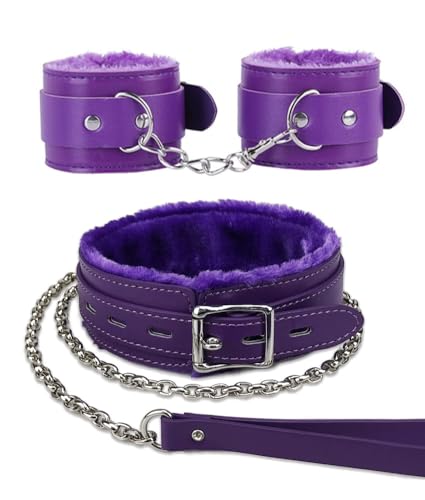 Gargantilla gótica de piel de felpa con cadena desmontable y cuerda para mascotas pequeñas
