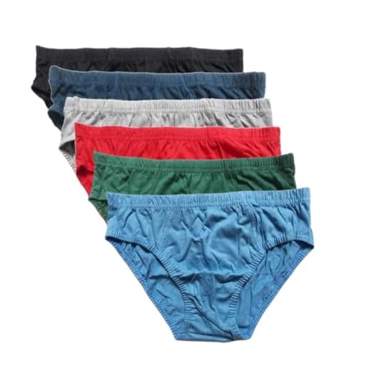 Kit 6 Cuecas Slip Adulto 100% Algodão Cores Sortidas Aquila