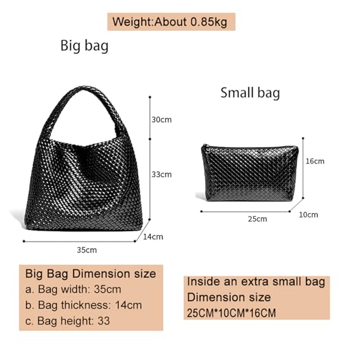 Tote Bag Shoulder Handbags for Women Hand bag Large Capacity Travel Woven Lightweight Purse Hobo Slouchy Bags2