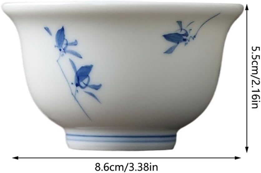 GSOUL Kungfu Tea cup Afternoon Tea Household Cup Hand-painted Phalaenopsis Host Brewing Kung Fu Set Ceramic Single Small Tea Cups