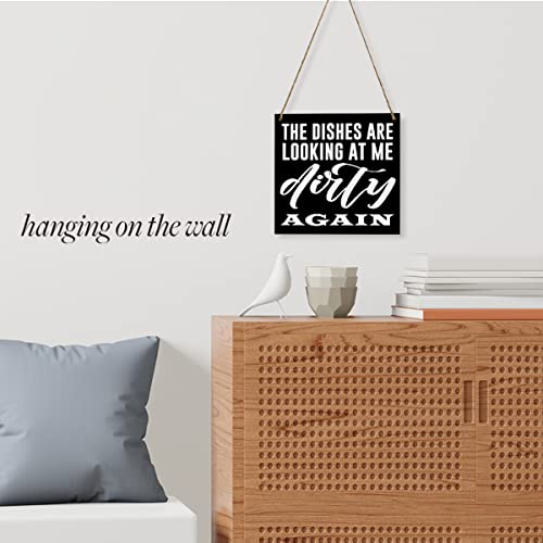 Rustic Kitchen Decor Wood Wall Art Wall Hanging Decor Funny Housewarming Gift Home Wooden Decorative Plaque Sign For Home Farmhouse Office Kitchen Dining Room Decoration Dishes Are Looking At Me Sign #TOP2