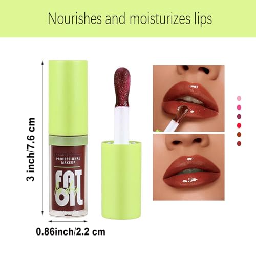 Preocea Tinted Lip Oil,1PCS Hydrating Lip Glow Oil,Plumping Lip Oil,Moisturizing Lip Oil for Lip Care and Dry Lips,Smooth lightweight Texture,High-Shine (03#) - Image 6