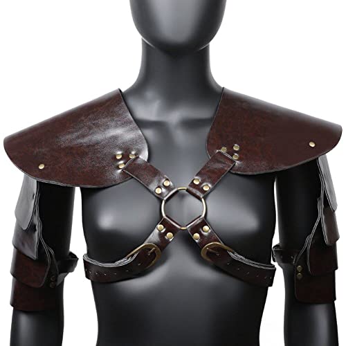 Armadura de hombro steampunk ajustable para solucionar disfraces medievales y vikingos