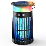 Dnenellr Lampe Anti-Moustiques Solaire d’extérieur, Tue-Moustiques...