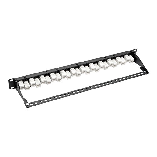 Tripp Lite 24-Port Cat6A Cat6 Cat5E Feed-Through Patch Panel Offset W/Cable Management Bar Rj45 Ethernet 1Urm Taa (N254-024-6A-Of) #TOP4
