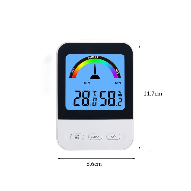 ABS Digital Electronic Temperature Humidity Meter for Indoor Dry Wet Comfort Guidance