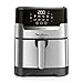Moulinex Easy Fry & Grill EZ505D - Friggitrice ad aria 2 in 1 per friggere o griglia, con Poco o Senza Olio, Schermo Digitale Tattil, 8 Programmi per Comidas Sanas, App 125 ricette, 4,2 l, 6 persone
