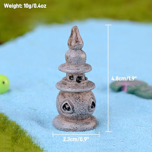 8 Pcs Fairy Garden Accessories Outdoor Resin Miniature Bridge Figurines Mini ...