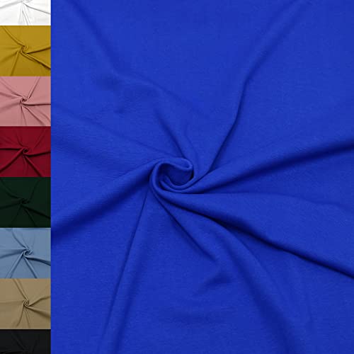 MAGAM-Stoffe Noah Bündchenstoff Feinstrick uni Oeko-Tex Meterware 50cm (22. Royalblau)