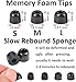 Memory Foam Ear Tips Noise Canceling Foam Eartips Ear Cap Replacement Ear Tip Compatible with KZ ZS10 Pro, Small Size 3 Pairs,Black 515 S
