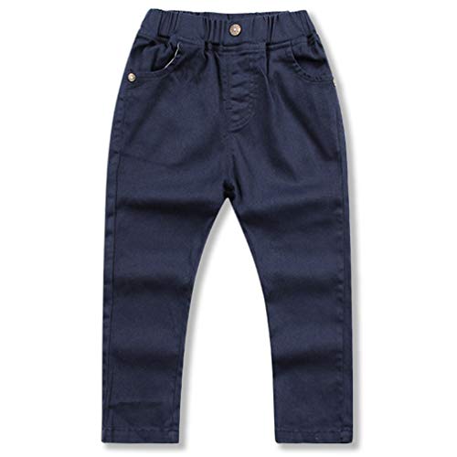 Pantalones escolares para niños con cintura elástica ideales para el recreo