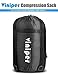Viniper Sleeping Bag, Comfort Waterproof and Lightweight Envelope Sleeping Bag with Compression Sack Perfect for 4 Season Traveling, Camping, Hiking, Outdoor Fit Kid Women Men (Blue)