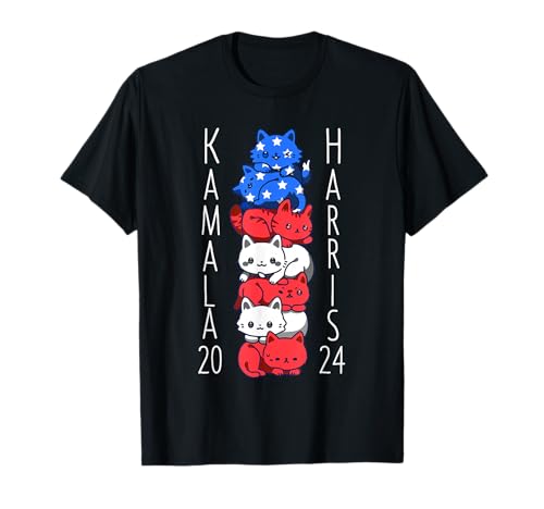 Cat Ladies for Kamala Harris President Funny Cat Lady 2024 T-Shirt