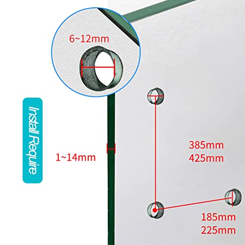 Manijas de puerta de ducha para puerta de vidrio sin holguras 6