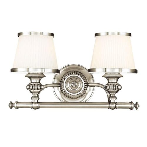 Hudson Valley Lighting 2002-PN Milton - Two Light Wall Sconce - 15.5 Inches Wide by 6.75 Inches High, Finish Color: Polished Nickel