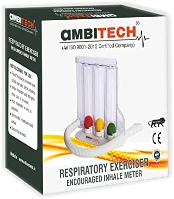 AmbiTech Respiratory 3 Ball Lung Exerciser Spirometer | Respiratory Exerciser for Breathing Therapy