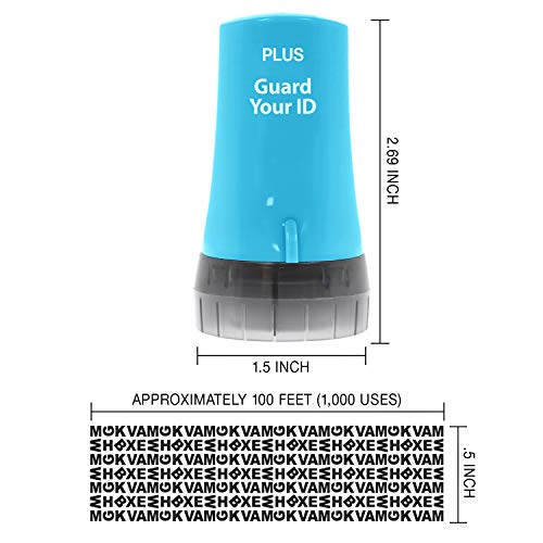 Image of PLUS The Original Guard Your ID Advanced Security Roller 2.0 for Identity Theft Prevention Stamping Turquoise