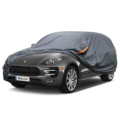 Premium Car Cover Custom Fit Porsche Macan (2014-2025), 16 Layers Heavy Duty Car Cover Waterproof All Weather with Zipper Door for Sun Rain Snow Dust