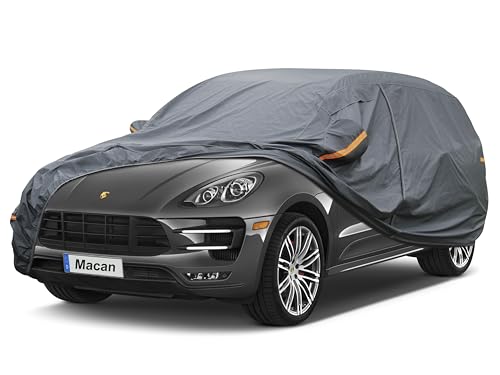 Image of GUNHYI Premium Car Cover Custom Fit Porsche Macan (2014-2026), 16 Layers Heavy Duty Car Cover Waterproof All Weather with Zipper Door for Sun Rain Snow Dust Uv Protection