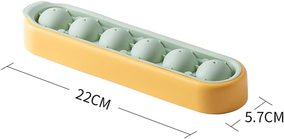 Ice Cube Large Capacity Ice Tray Household Freezer Ice Box With Lid Refrigerator Frozen Ice Cube (Color : Yellow)