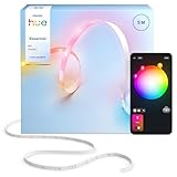 Hue Essential 5-Meter-LED-Lightstrip, RGBIC, lebendige Farben, flexible Innenbeleuchtung, einfache Installation, App- und Sprachsteuerung, kompatibel mit Alexa, Google Assistant und Apple Home