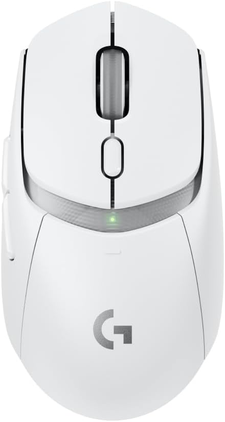 G309 LIGHTSPEED Wireless Gaming Mouse, Lightweight, LIGHTFORCE Hybrid Switch, HERO 25K Sensor, Over 300 Hours Battery Life with AA Battery, 6 Programmable Buttons, PC and Mac, White